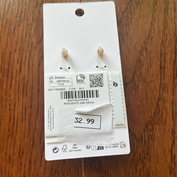 NWT - Mango Women's Earrings with Geometric Appliqué - Picture 6 of 7